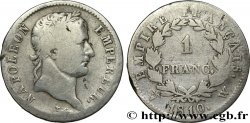 1 franc Napoléon Ier tête laurée, Empire français 1810 Lille F.205/27