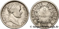 2 francs Napoléon Ier tête laurée, République française 1808 Paris F.254/4