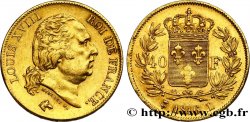 40 francs or Louis XVIII 1816 Bayonne F.542/3