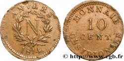 10 cent. Anvers à l’N, frappe de l’atelier de Wolschot 1814 Anvers F.130A/4