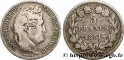 5 francs Ier type Domard, tranche en relief 1831 Strasbourg F.320/3