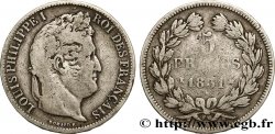 5 francs Ier type Domard, tranche en relief 1831 Bordeaux F.320/7