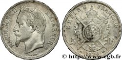 5 francs Napoléon III, tête laurée 1870 Strasbourg F.331/17