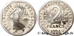 2 francs Semeuse, nickel, différent dauphin, BE (Belle Épreuve) 1994 Pessac F.272/21 var.