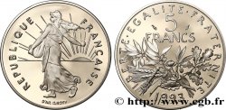 5 francs Semeuse, nickel, Belle Épreuve 1993 Pessac F.341/27 var.