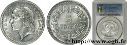 5 francs Lavrillier, aluminium, 9 fermé 1948  F.339/14