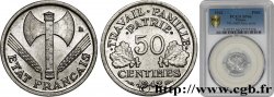 50 centimes Francisque, lourde, premiers exemplaires avec les CROIX 1942 Paris F.195/2 FDC66 PCGS