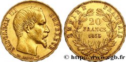 20 francs or Napoléon III, tête nue 1855 Paris F.531/3