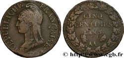 Cinq centimes Dupré, grand module 1797 Metz F.115/13