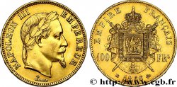 100 francs or Napoléon III, tête laurée 1866 Strasbourg F.551/7