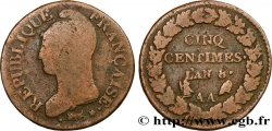Cinq centimes Dupré, grand module 1800 Metz F.115/102