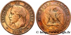 Dix centimes Napoléon III, tête laurée 1863 Paris F.134/10