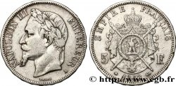 5 francs Napoléon III, tête laurée 1868 Paris F.331/12