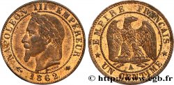 Un centime Napoléon III, tête laurée 1862 Paris F.103/4