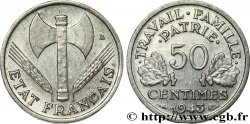 50 centimes Francisque, légère 1943  F.196/2