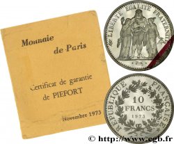 Piéfort argent de 10 francs Hercule 1973 Pessac F.364/12P