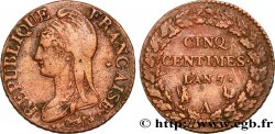 Cinq centimes Dupré, grand module 1799 Paris F.115/51