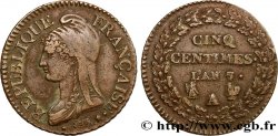 Cinq centimes Dupré, grand module 1799 Paris/Orléans F.115/57