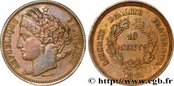 Concours de 10 centimes, essai en cuivre par Domard, premier avers, deuxième revers 1848 Paris VG.3138 var.