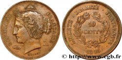 Concours de 10 centimes, essai en cuivre par Rogat, premier concours, deuxième revers 1848 Paris VG.3152 