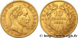 10 francs or Napoléon III, tête laurée, type définitif à grand 10 1864 Paris F.507A/6