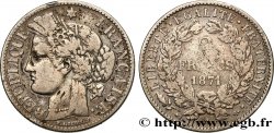 2 francs Cérès, avec légende 1871 Paris F.265/5