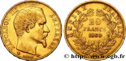 20 francs or Napoléon III, tête nue 1860 Strasbourg F.531/20