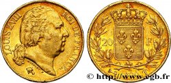 20 francs or Louis XVIII, tête nue 1820 Nantes F.519/22 XF42 