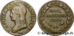 Cinq centimes Dupré, grand module 1800 Metz F.115/102