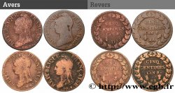 Lot de 4 Cinq centimes Dupré, grand module n.d. s.l. F.115/102 B/TB 