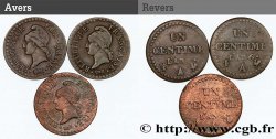 Lot de 3 Un centime Dupré n.d. Paris F.100/- TB/TTB 