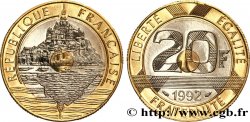 20 francs Mont Saint-Michel, BU (Brillant Universel), frappe médaille 1992 Pessac F.403/6 MS 