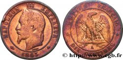Dix centimes Napoléon III, tête laurée 1863 Paris F.134/10