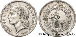 5 francs Lavrillier, aluminium 1945 Beaumont-Le-Roger F.339/4
