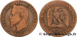 Cinq centimes Napoléon III, tête laurée 1862 Strasbourg F.117/8