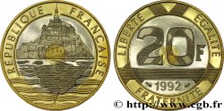 20 francs Mont Saint-Michel, Belle Épreuve 1992 Pessac F.403/2 var. ST 