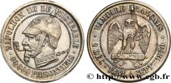 Médaille satirique Cu 27, type A “Éclairs et cigarette” 1870  Schw.A1a 