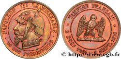 Médaille satirique Cu 27, type E “Chouette penchée” 1870  Schw.E2a 