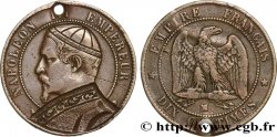 Dix centimes Napoléon III, tête nue, satirique n.d. Marseille F.133/- var. VF 