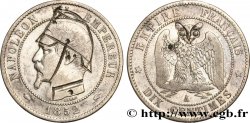 Dix centimes Napoléon III, tête nue, satirique 1852 Paris F.133/1 var.