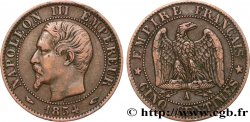 Cinq centimes Napoléon III, tête nue 1854 Paris F.116/8