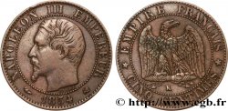 Cinq centimes Napoléon III, tête nue 1854 Bordeaux F.116/13