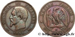 Dix centimes Napoléon III, tête nue 1855 Lyon F.133/25 q.BB 
