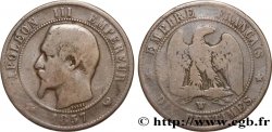 Dix centimes Napoléon III, tête nue 1857 Lille F.133/46