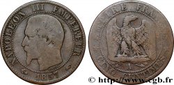 Cinq centimes Napoléon III, tête nue 1857 Paris F.116/37