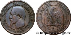 Dix centimes Napoléon III, tête nue 1857 Paris F.133/41