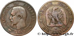 Dix centimes Napoléon III, tête nue 1857 Strasbourg F.133/43