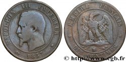 Dix centimes Napoléon III, tête nue 1857 Marseille F.133/45