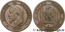 Dix centimes Napoléon III, tête laurée 1863 Paris F.134/10