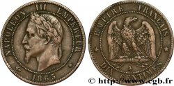 Dix centimes Napoléon III, tête laurée 1863 Paris F.134/10